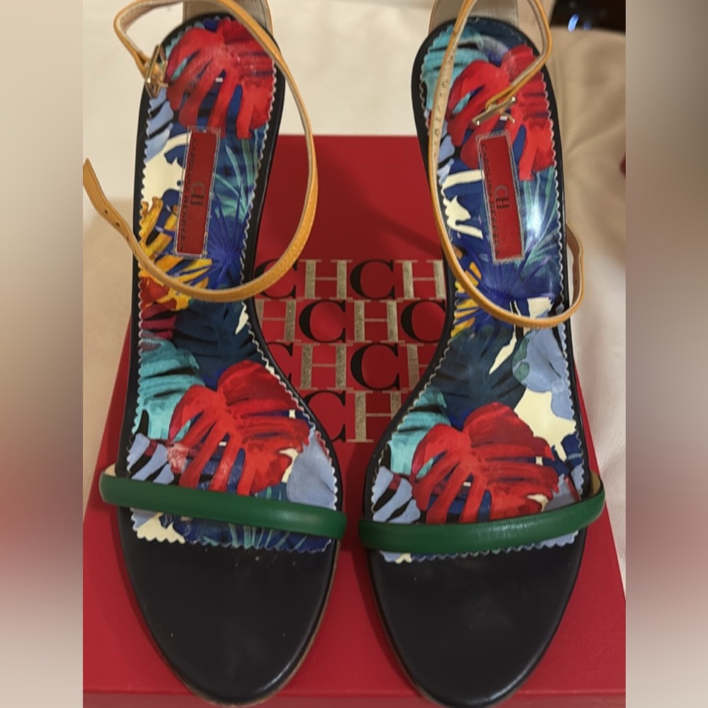 Carolina Herrera Vibrant Multicolor Floral Strap